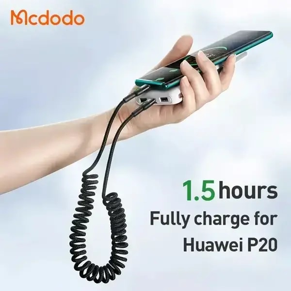 Câble de charge flexible Mcdodo – Type-c vers Type-c – Puissance 36W – 1,8m, autre vue