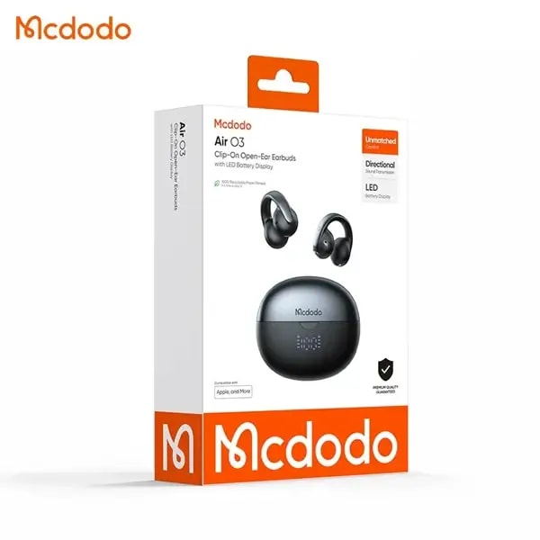 Écouteur Mcdodo Air 03 – 6h d’autonomie – BT – IPX4 – Conception de type clip ouvert, vue 4