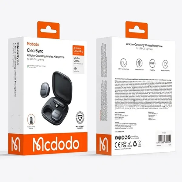 Micro-cravate Mcdodo ClearSync – 2TX et 1RX – 8h d’autonomie – Connecteur type-c – transmission allant jusqu’à 50m – MP-5451 — photo 4