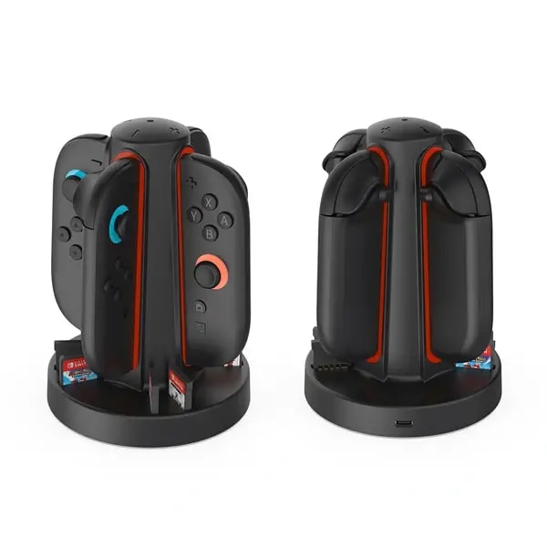 Station de charge pour Nintendo Switch 2 Dobe – Rangement pour 4 manettes Joy-Con et cartouches – TNS-3172 — photo 3