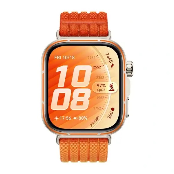 Montre connectée Huawei Watch Fit 5 Pro – 10Jrs d’autonomie – 1,92″ – 64Go – GPS – Cartes de golf intégrées – Orange – NKI-B29 — photo 1