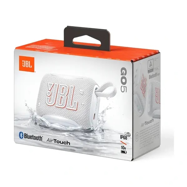 Mini enceinte portable JBL Go 5 – 10h d’autonomie – BT – IP68 – Éclairage d’ambiance sur les bords – Blanc — photo 3
