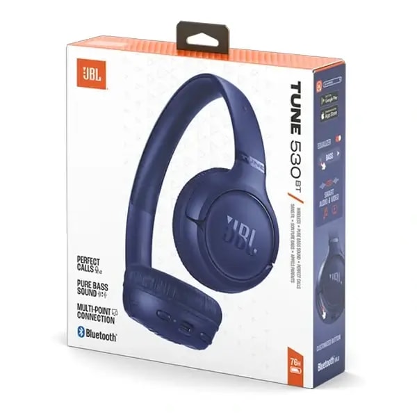 Casque JBL Tune 530BT – 76h d’autonomie – BT – Pure basse audacieuse et immersive – Bleu — photo 3