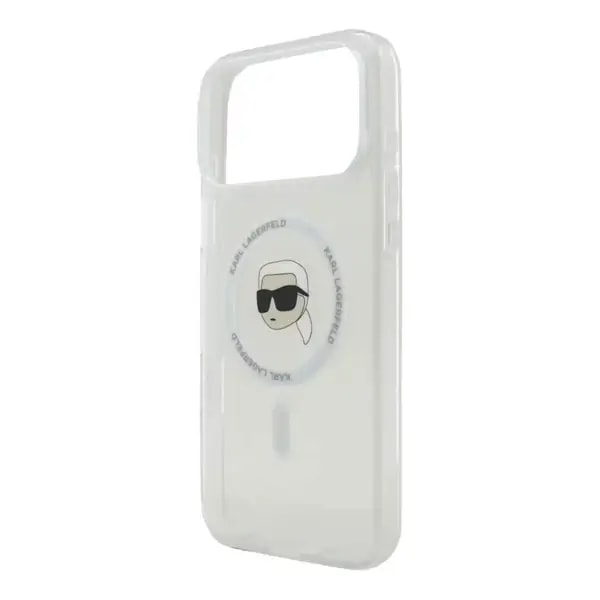 Coque pour iPhone 17 Pro Max Lagerfeld avec tête de Karl – Compatible MagSafe – Transparent – KLOHMP17XHLSKIH — photo 1