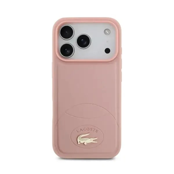 Coque pour iPhone 17 Pro Max Lacoste avec logo crocodile – Compatible MagSafe – Silicone – Rose – LCHMP17XPBLP — photo 2