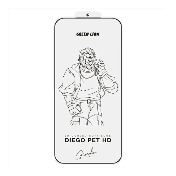 Antichoc de téléphone Green Lion Diego Pet HD – Pour iPhone 17 Pro – Anti traces de doigts – Transparent