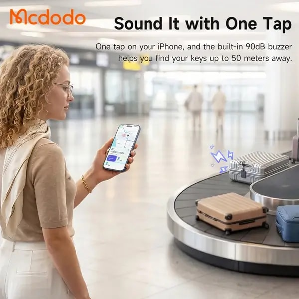 Étiquette connecté avec localisateur Apple Find My Mcdodo Napa Pro – Pile de 220mAh – Autonomie plusieurs mois – Mode perdu – AT-3791 — photo 3