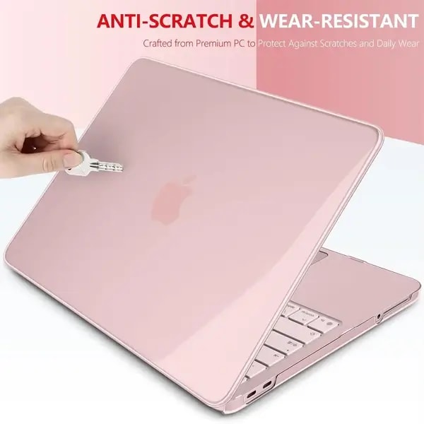 Coque de protection pour MacBook Neo 13 – Année 2026 – Transparent – Rose – A3404 — photo 3