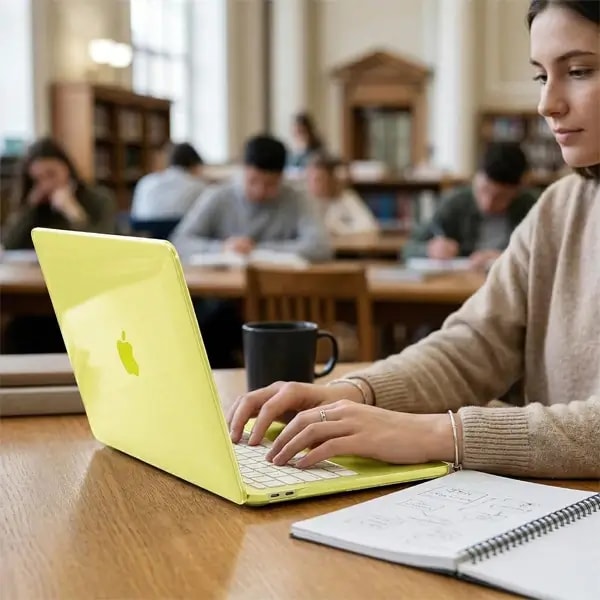 Coque de protection pour MacBook Neo 13 – Année 2026 – Transparent – Jaune – A3404 — photo 2