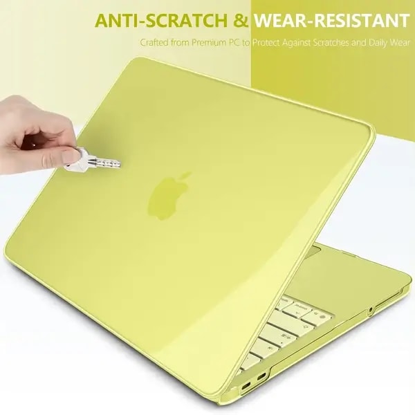 Coque de protection pour MacBook Neo 13 – Année 2026 – Transparent – Jaune – A3404 — photo 3