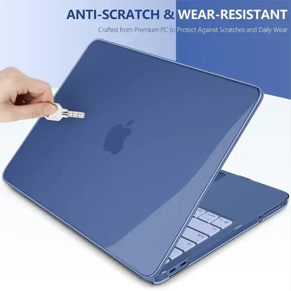 Coque de protection pour MacBook Neo 13 – Année 2026 – Transparent – Bleu – A3404 — photo 3