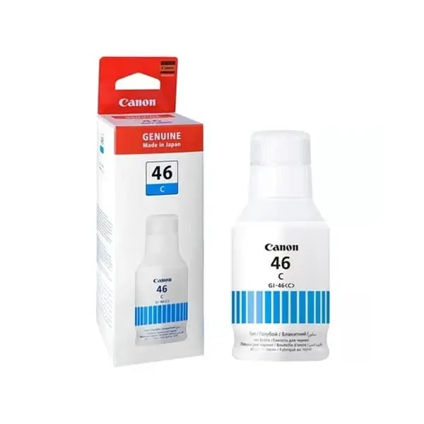 Bouteille d’encre GI46 pour Maxify GX6040 – 135ml – Couleur bleu Cyan – Encre à base de pigments adaptée à un usage professionnel – (FW) — photo 1