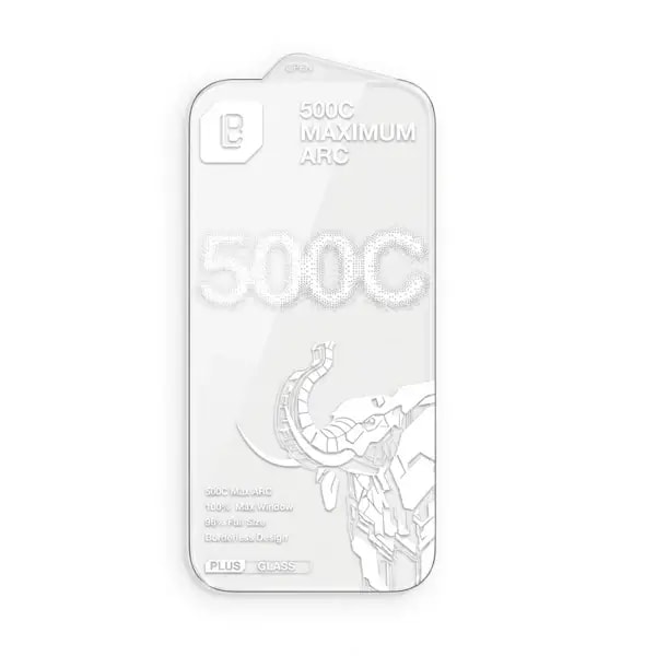 Antichoc de téléphone pour iPhone 17/16 Pro – 6.3″ – LANBi 500C Max Arc Borderless Plus HD Glass – Verre trempé HD transparent à bords incurvés — photo 1