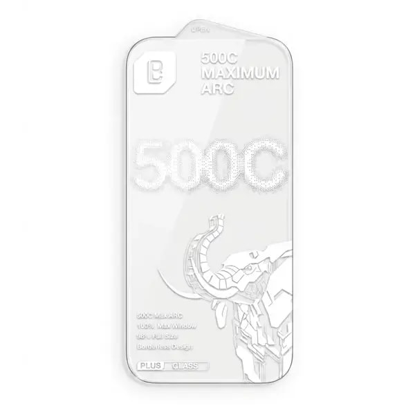 Antichoc de téléphone pour iPhone 16 Pro Max – 6.9″ – LANBi 500C Max Arc Borderless Plus HD Glass – Verre