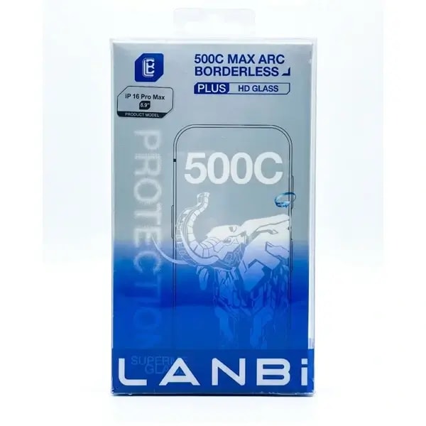 Antichoc de téléphone pour iPhone 16 Pro Max – 6.9″ – LANBi 500C Max Arc Borderless Plus HD Glass – Verre, autre vue