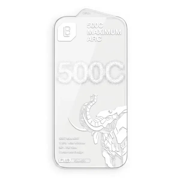 Antichoc de téléphone pour iPhone 17 Pro et 18 Pro – 6.3″ – LANBi 500C Max Arc Borderless Plus HD Glass – Verre trempé HD transparent à bords incurvés — photo 1