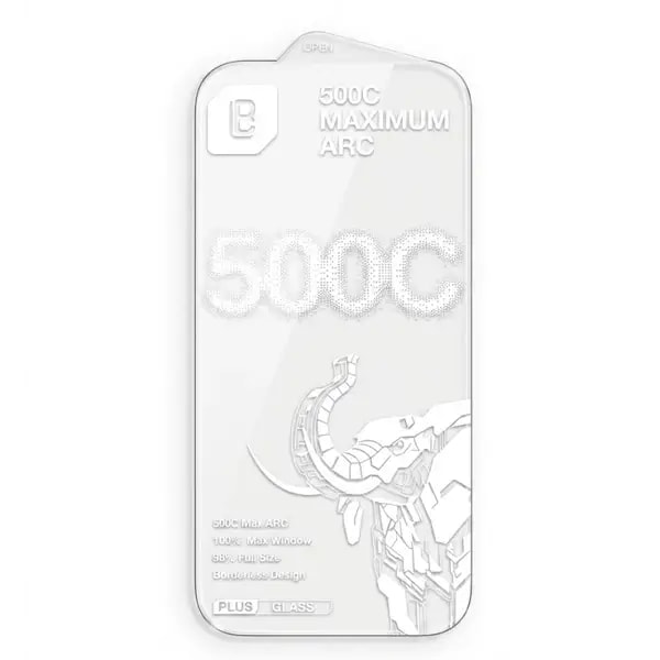 Antichoc de téléphone pour iPhone 17 Air – 6.6″ – LANBi 500C Max Arc Borderless Plus HD Glass – Verre trempé HD transparent à bords incurvés — photo 1