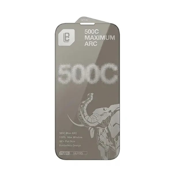 Antichoc de téléphone pour iPhone 16 Pro et 17 – LANBi 500C Max Arc Borderless Plus Privacy – Verre trempé HD