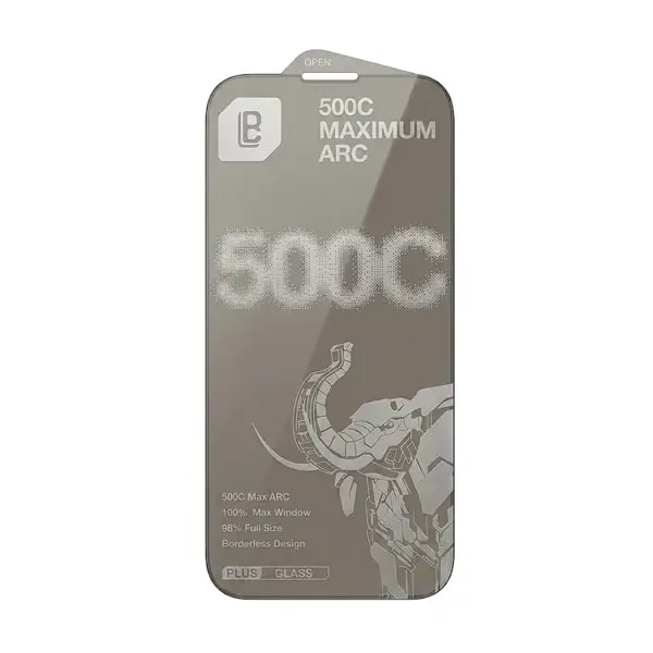 Antichoc de téléphone pour iPhone 16 Pro Max – LANBi 500C Max Arc Borderless Plus Privacy – Verre trempé HD