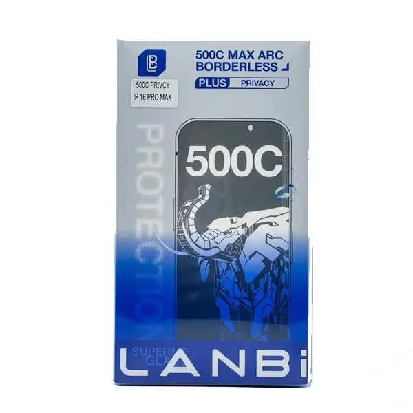 Antichoc de téléphone pour iPhone 16 Pro Max – LANBi 500C Max Arc Borderless Plus Privacy – Verre trempé HD, autre vue