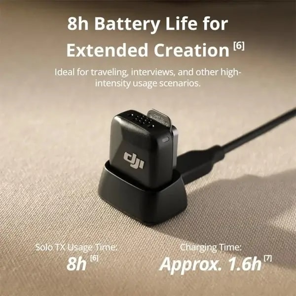 Micro cravate DJI Mic Mini – 1 Transmetteur TX + 1 Récepteur RX mobile Type-C – BT 5.3 – Portée 400M – 48h d’autonomie – ANC à deux niveaux – DM3051 — photo 4