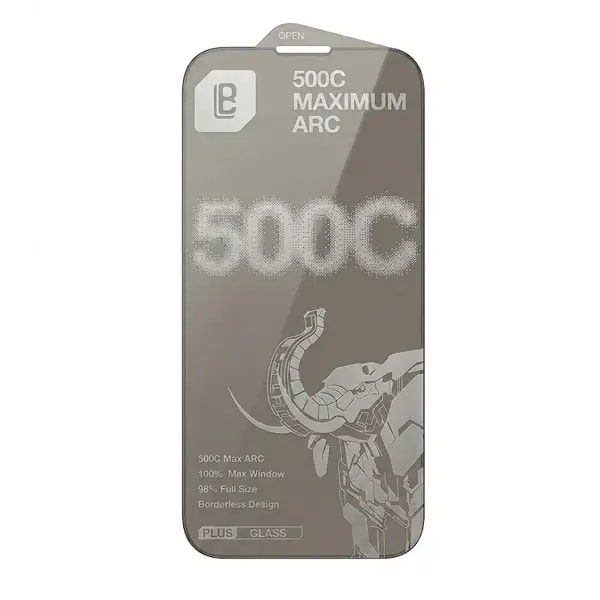 Antichoc de téléphone pour iPhone 17 Pro Max – LANBi 500C Max Arc Borderless Plus Privacy – Verre trempé HD fumé à bords incurvés noirs — photo 1
