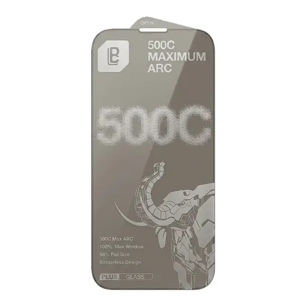 Antichoc de téléphone pour iPhone 18 Pro – LANBi 500C Max Arc Borderless Plus Privacy – Verre trempé HD fumé à bords incurvés noirs — photo 1