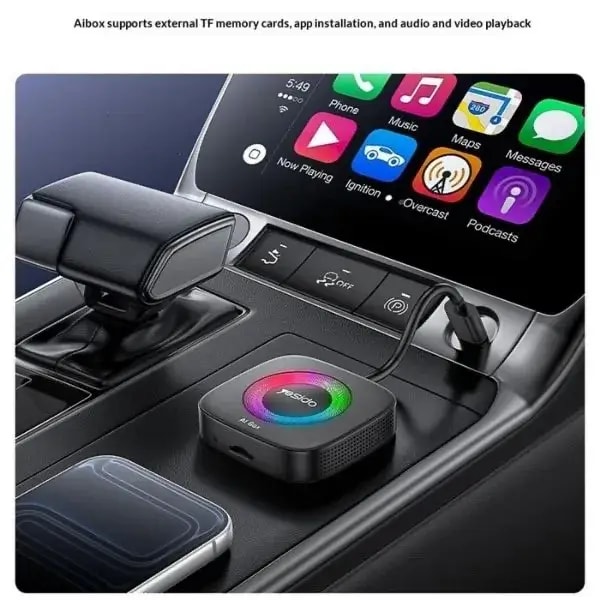 Adaptateur CarPlay & Android Auto Sans Fil 2en1 – 2GB/16GB – Lecture Video 1080P – Wi-Fi Dual Band & Bluetooth 5.0 – YESIDO KM33 Car Smart Box — photo 2