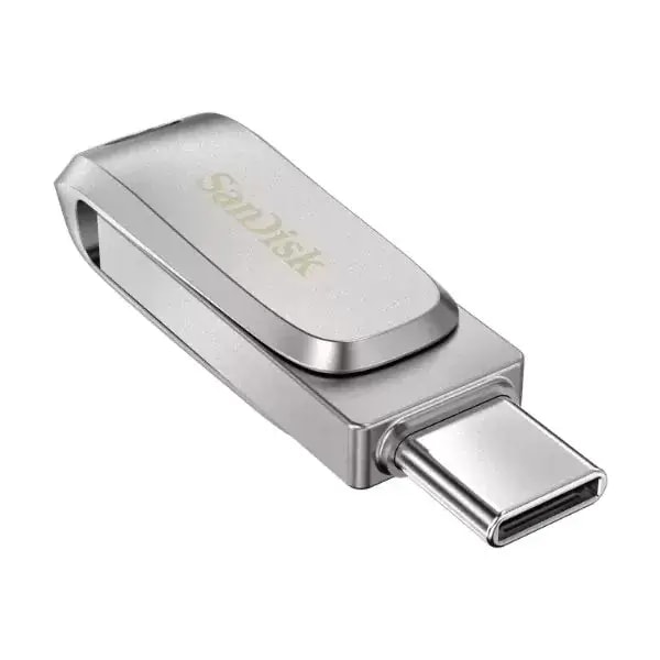 Clé USB 128GB SanDisk Ultra Dual Drive Luxe – USB-C & USB-A 3.2 Gen 1 jusqu’à 400 Mo/s – Métal Argent – SDDDC4-128G-G46 — photo 3