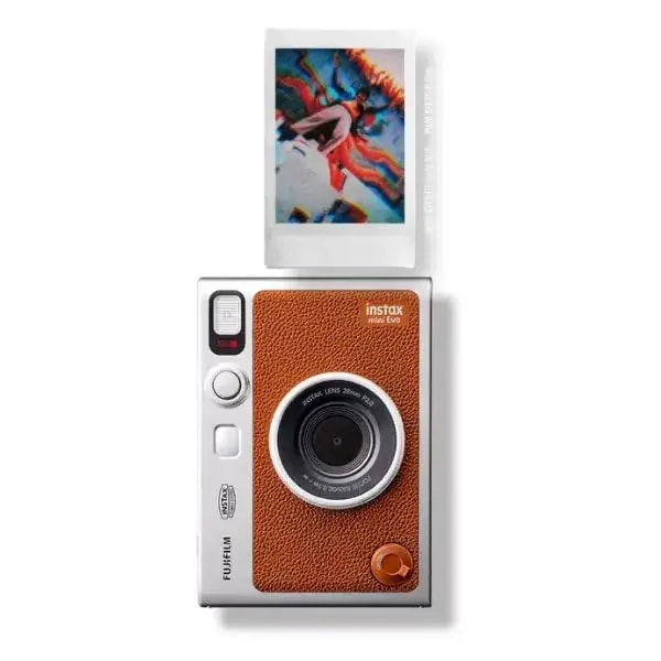 Appareil Photo Instantané Fujifilm instax mini Evo Hybride – USB-C – 100 Effets & Impression Smartphone – Marron – INS MINI EVO BROWN C EX D — photo 1