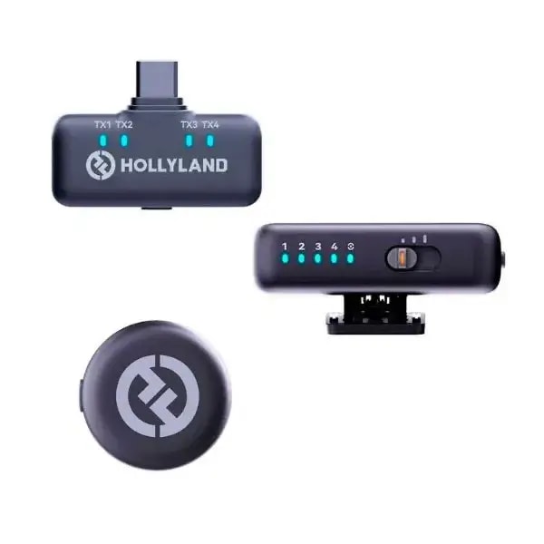 Micro Cravate Hollyland LARK M3 Combo 2TX & 2RX – Fil 32-bit Float – Réduction de Bruit IA – USB-C & Caméra – Portée 300m – Gris Sidéral – C72X2K3B9LY — photo 2