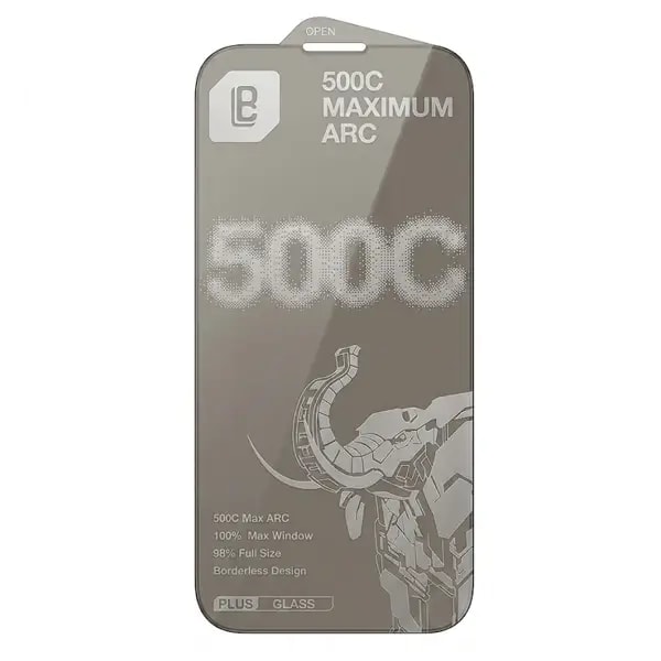 Antichoc de téléphone pour iPhone 18 Pro Max 6.3″ – LANBi 500C Max Arc Sans Bordure Plus Privacy – Verre trempé HD fumé à bords incurvés noirs — photo 1