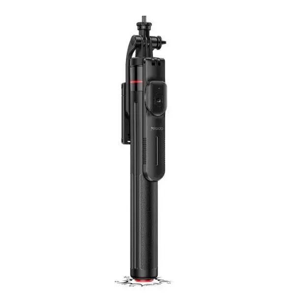 Perche à Selfie & Trépied Bluetooth 5.2 – Extensible jusqu’à 174 cm -Télécommande & Filetage 1/4″ – Ouverture automatique – Noir – Yesido SF34 — photo 1