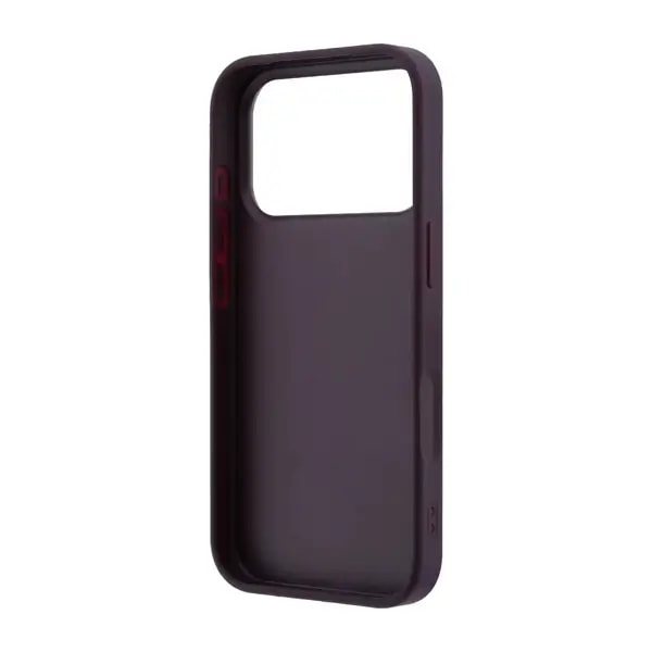 Coque pour iPhone 18 Pro Max Karl Lagerfeld avec grand logo signature en résine – Compatible MagSafe – Cuir PU lisse – Bordeaux – KLOHCP18X6PFCKSRR — photo 2