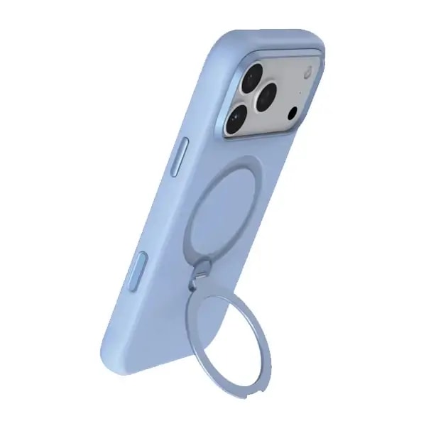 Coque pour iPhone 18 Pro Max Green Lion – Compatible MagSafe – Support à rotation 360° intégré – Silicone – Bleu – GNSCSMG18PMBL — photo 2