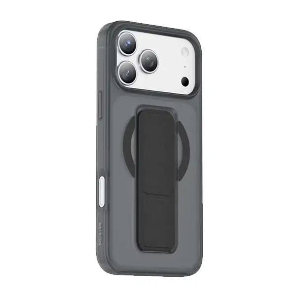 Coque pour iPhone 18 Pro Max Green Lion – Compatible MagSafe – Poignée 360 en cuir noir intégrée – GNGRP18PMBK — photo 1