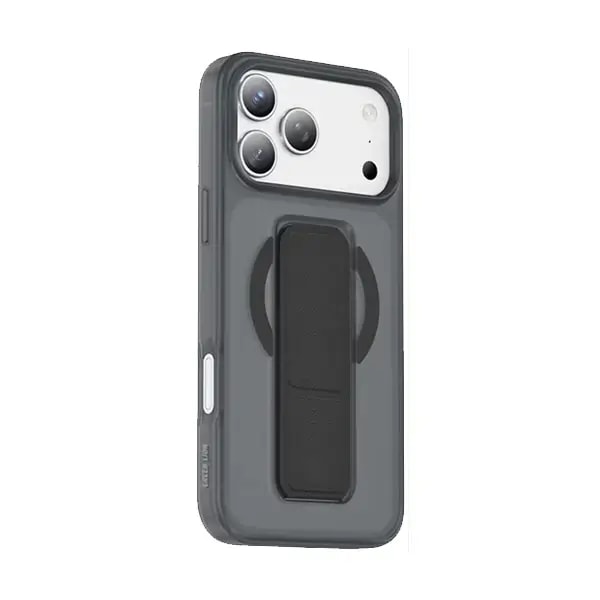 Coque pour iPhone 18 Pro Green Lion – Compatible MagSafe – Poignée 360 en cuir noir intégrée – GNGRP18PBK — photo 1