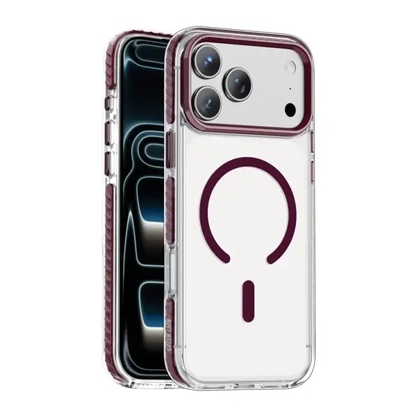 Coque pour iPhone 18 Pro Max Green Lion Prestige – Compatible MagSafe – Bordeaux – GNMXMG18PMBD — photo 1