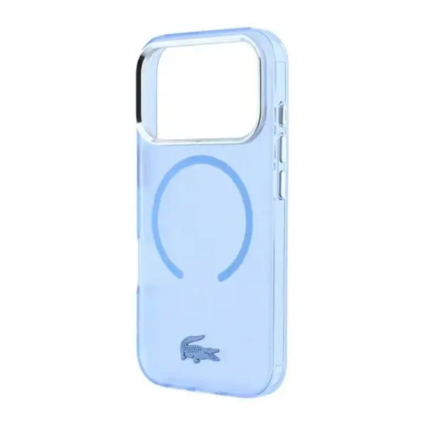 Coque pour iPhone 18 Pro Max Lacoste – Compatible MagSafe – Finition givrée mate IML – Résistant aux rayures – Bleu – LCHMP18X6UFRTLB — photo 1