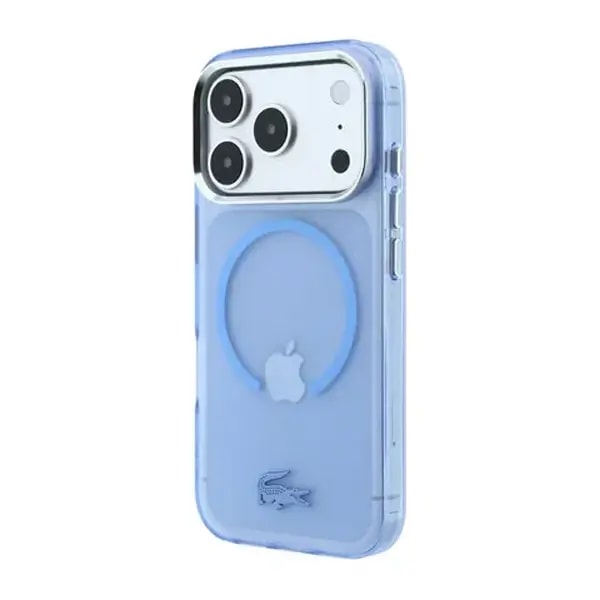 Coque pour iPhone 18 Pro Max Lacoste – Compatible MagSafe – Finition givrée mate IML – Résistant aux rayures – Bleu – LCHMP18X6UFRTLB — photo 3
