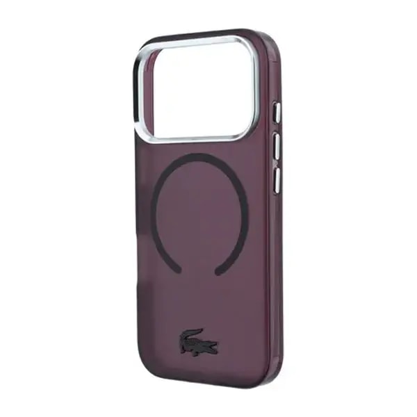 Coque pour iPhone 18 Pro Max Lacoste – Compatible MagSafe – Finition givrée mate IML – Résistant aux rayures – Bordeaux – LCHMP18X6UFRTDR — photo 1