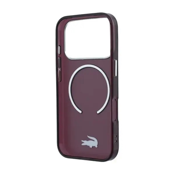 Coque pour iPhone 18 Pro Max Lacoste – Compatible MagSafe – Finition givrée mate IML – Résistant aux rayures – Bordeaux – LCHMP18X6UFRTDR — photo 2
