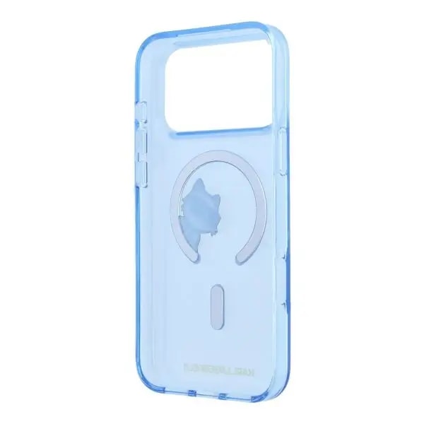 Coque pour iPhone 18 Pro Max Karl Lagerfeld avec impression Peekaboo – Compatible MagSafe – Bleu – KLOHMP18X6HCPSCB — photo 2