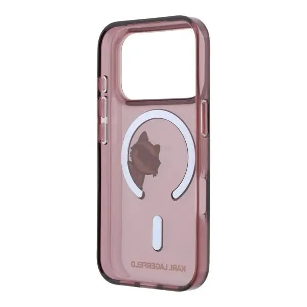 Coque pour iPhone 18 Pro Max Karl Lagerfeld avec impression Peekaboo – Compatible MagSafe – Bordeaux – KLOHMP18X6HCPSCR — photo 2