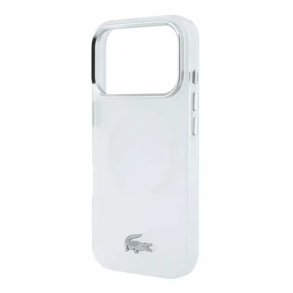 Coque pour iPhone 18 Pro Max Lacoste Premium avec motif emblématique Petit Piqué – Compatible MagSafe – Clair – LCHMP18X6UFRTH — photo 1