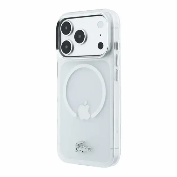 Coque pour iPhone 18 Pro Max Lacoste Premium avec motif emblématique Petit Piqué – Compatible MagSafe – Clair – LCHMP18X6UFRTH — photo 3
