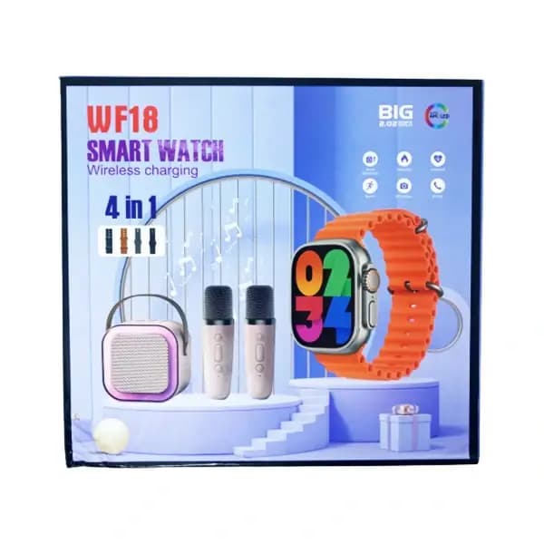 Montre Connectée WF18 Avec Haut-parleur – 4 Bracelets – WF18