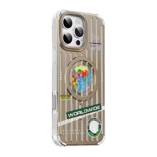 Coque de téléphone pour iPhone 16 Pro Max Green Lion – MagSafe intégré – Désert
