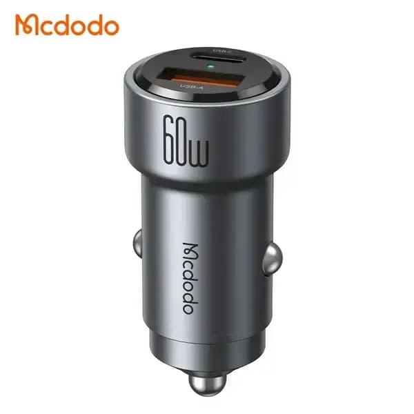 Chargeur de voiture Mcdodo NeoEco – 60W – 1 ports Type-C et 1 port USB intégrés – Indicateur d’état de charge LED – CC-8210